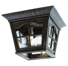  5427 AR - Briarwood 3-Light Rustic, Chesapeake Embellished, Glass and Metal Open Base Outdoor Flush Ceiling La